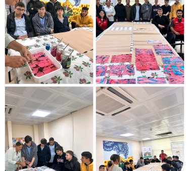 Gençlerle Ebru Sanatı Etkinliği Gerçekleştirildi